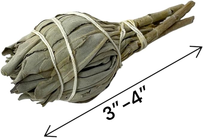 NessaStores 40 California White Sage Smudge Sticks, 3 to 4 Inch Hand Tied, All Natural for Home Cleansing, Stress Relief, & Clearing Negative Energy JC-005