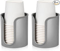 2 Pack Bathroom Cup Holder for Dixie Cups 3 oz Bathroom Cups - Bathroom Cup Dispenser 3 oz Countertop for Mouthwash Cups Small Paper Cups(Grey)