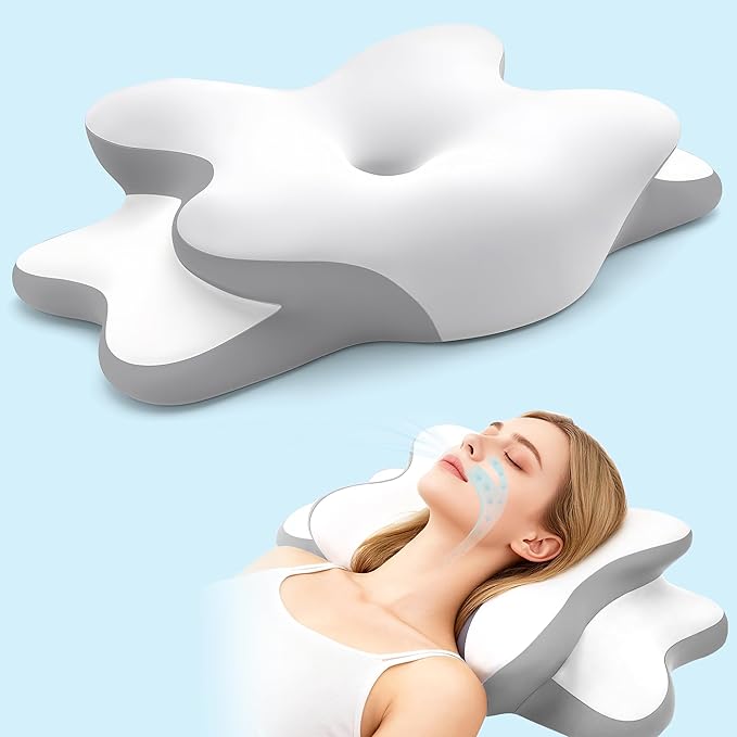 Cervical Pillow for Side Sleepers,Memory Foam Pillows for Neck and Shoulder Pain,Deep Sleep Pillows for Back Pain Sleeper, Dreamers Relief,Slumber,Stomach,Snoring Pillow (White, 25"Lx15"Wx5.8"H)