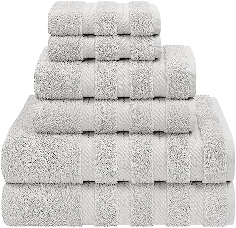 American Soft Linen 100% Cotton Luxury Turkish Towels, 6 Piece Towel Set by AmericanSoftLinen