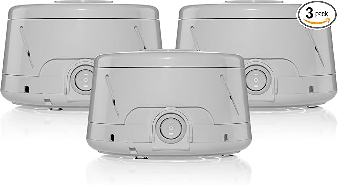Yogasleep Dohm Classic (Gray 3 Pack) The Original White Noise Machine, Soothing Natural Sound From A Real Fan, Noise Cancelling For Office Privacy, Travel & Meditation, Sleep Therapy For Adults & Baby