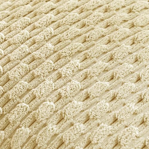 Set of 4 Pale Yellow Decorative Throw Pillow Covers 18x18 Inch Corduroy Pillow - Image 5