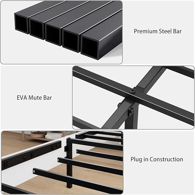 Queen Wood Bed Frame, Sliding Barn Door Storage Headboard with LED Lights and Charging Station, Farmhouse Wood Platform Bed with Metal Slat Supports, No Box Spring Required, Noiseless, White