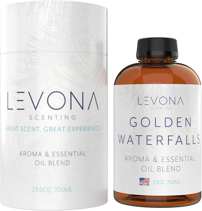 Levona Scent Pure Essential Oils for Diffusers for Home, Hotel & Office - Golden Waterfalls Essential Oils for Diffuser Oil and Humidifiers - Home Luxury Scents - Scented Fragrance Oil Blends - 700 ml