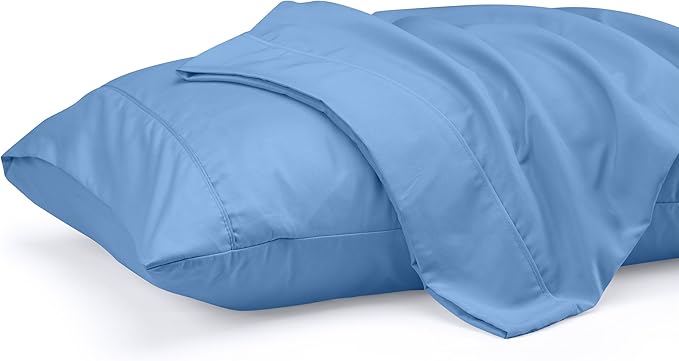 Pillow Covers by Utopia Bedding - Queen Size 2-Pack – Soft Brushed Microfiber – Perfect for Hospitals, Hotels, Guest Rooms – Oeko-TEX Certified, 20x30 Inches (Dutch Blue)