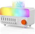 2026 4-in-1 Aroma Essential Oil Diffuser with Bluetooth Speaker Function, Humidifier, 12 Colors Night Light with 8 Nature Sounds, White Noise & Timer for Bedroom, Baby, Adults, and Kids (White)