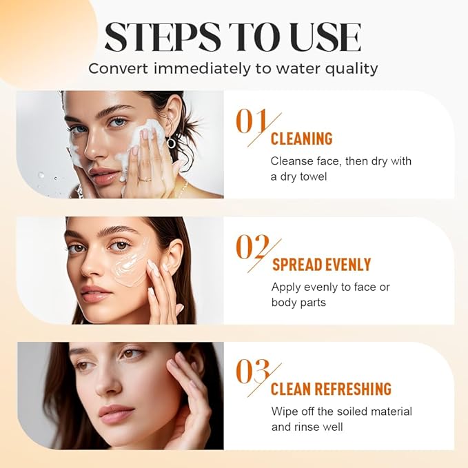 Orange Exfoliating Gel for Face & Body,Deep Pore Cleansing Gel Peeling Scrub,Remove Blackheads Moisturize Cleansing Scrub,Gentle Exfoliator for All Skin Types (Orange/3pcs, 100ML)