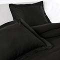 PeachSkinSheets 1500tc Level of Softness Soft Cooling Duvet Cover Set | Queen/Full Size - Midnight Black