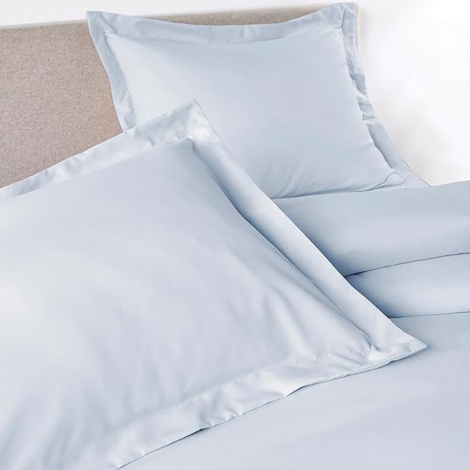 PeachSkinSheets 1500tc Level of Softness Soft Cooling Duvet Cover Set | Queen/Full Size - Beach Blue
