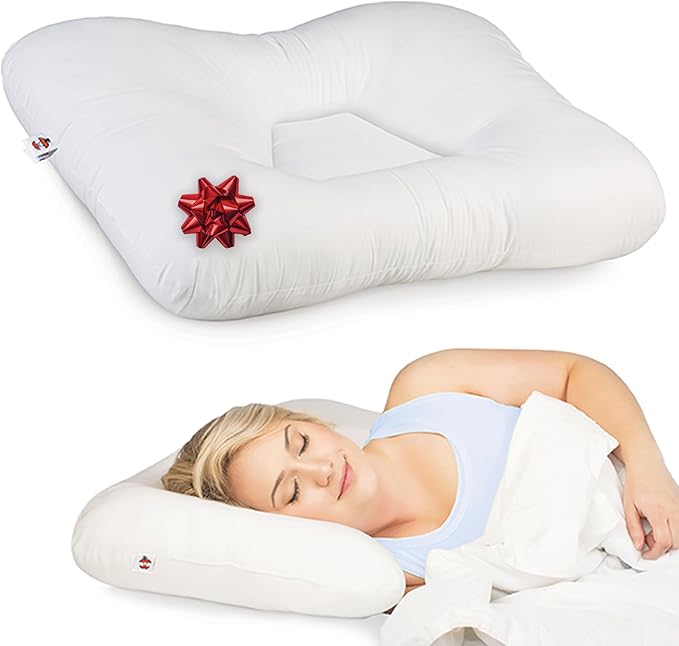 Core Products Tri-Core Cervical Support Pillow – Firm Orthopedic Neck Pillow for Pain Relief, Great Gift for Back and Side Sleepers – Ergonomic Contour Pillow – Assembled in USA, Midsize