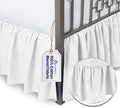 BLISSFORD White Bed Skirt Twin Size 18 inch Drop - with Split Corners - Cotton Blend Ruffle Bed Skirt, Dust Ruffle with Platform White Twin Bedskirt, Machine Washable