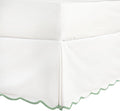 HIG Off-White Chic Twin XL Bed Skirt - Easy Fit Scallop Edge Pleated Bedskirts, 14 Inch Drop Anti-Slip Dust Ruffle, Thick Fabric for Enhanced Privacy, Pre-Washed for Long-Lasting Use(N60022)