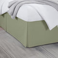 Twin Bed Skirt, Luxury 12 Inch Drop Sage Pleated Bed Skirt, Double Brushed Microfiber, Box Pleat Design, Wrinkle & Fade Resistant, Easy Fit Tailored Bedskirt for Twin Size Beds