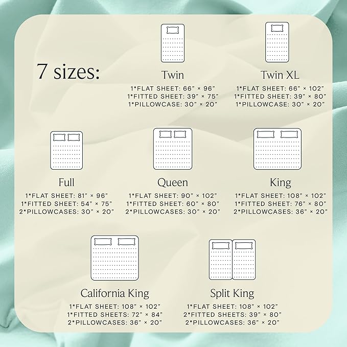 LuxClub 4 PC Sheet Set Bed Sheets Deep Pockets 16" Eco Friendly Wrinkle Free Cooling Machine Washable Hotel Bedding Silky Soft - Aquamarine Queen