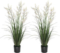 Fake Plants Home Decor Fake Flowers Artificial Plants Outdoor Tall Grass Plant Artificial Pampas Grass Decor Artificial Plants Indoor Fake Grass Living Room Decor Artificial Grass 36“2PCS White