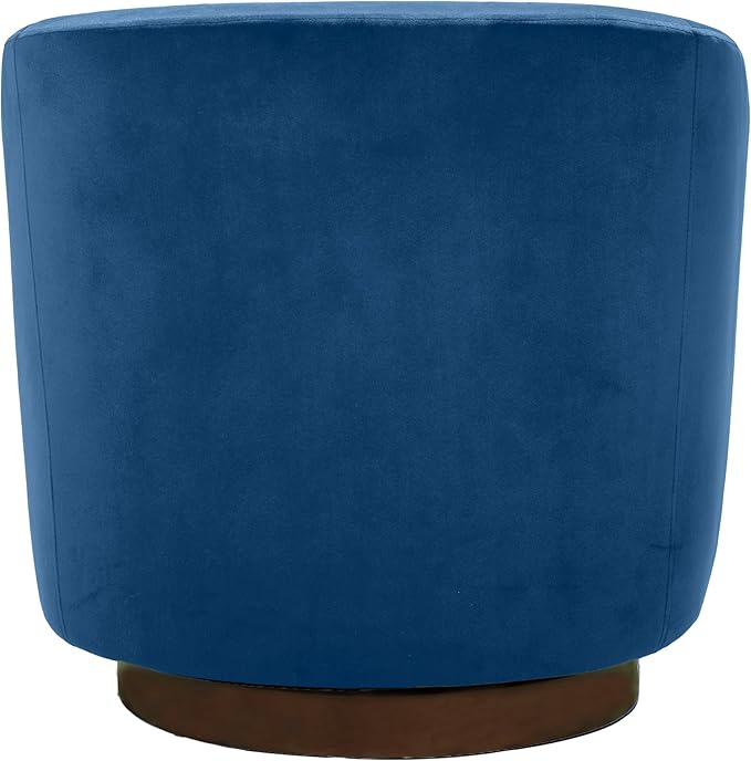 MINCETA Accent Chair,Modern Swivel Chairs for Living Room Reading and Bedroom with Wood Base,Velvet in Navy