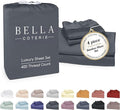 Bella Coterie Luxury Bamboo Viscose King Size Sheet Set | 100% Organically Grown | Ultra Soft | Cooling for Hot Sleepers | 18" Deep Pocket [Charcoal Grey]