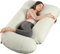 BATTOP Pregnancy Pillows for Sleeping- Full Body Maternity Pillow with Cooling Breathable Cover, U-Shaped Pregnancy Pillow for Side Sleepers - Support for Back,HIPS,Legs,Belly (Mint Green)