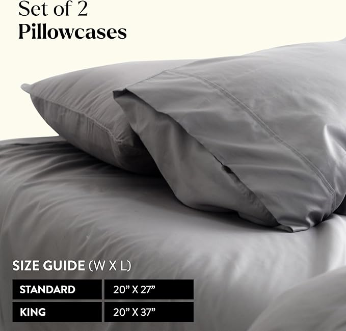 Miracle Made® Extra Luxe Cool It Tech Pillowcases (Stone, King/Cali King)