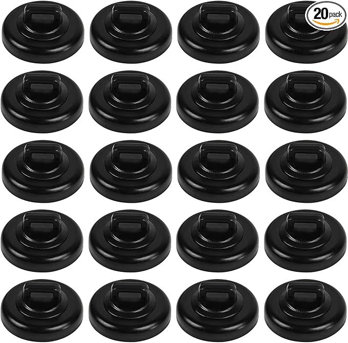 Magnet Zip Tie Mount Base Magnetic Zip Ties Mount Holder Multipurpose Wire Cable Holder Mount Wire Clips Management for Home Office Marine Electrical Wiring (D23 0.9in, 20 Piece)