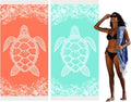 2 Pack Turkish Beach Towel Quick Dry Absorbent Cotton Lightweight Thin Bathroom Bath Pool Swim Towels Extra Large Oversized Sand Free Beach Accessories Essentials Stuff Cloud Adults Gift