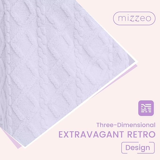 MIZZEO Microfiber Robes for Women, Cozy Soft Warm Plush Women Robe Plush Long Bathrobe