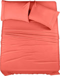 Utopia Bedding King Sheet Set – 4 Piece Bed Sheets for King Size Bed, Soft and Breathable Microfiber, Includes 1 Fitted Sheet, 1 Flat Sheet and 2 Pillowcases (Coral)