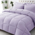 JOLLYVOGUE Queen Comforter Set, Ultra-Soft Bed in a Bag Queen Size 7 Pieces, Oeko-TEX Certified Bedding Set with Down Alternative Comforter, Sheets, Pillowcases & Shams, Lavender