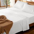 LBRO2M 100% Cotton Sheets Set Deep Pocket 19", 1000 Thread Count King Size 4 Piece Bed Sheet Sets Soft Comfortable Bedding All Season (King, White)