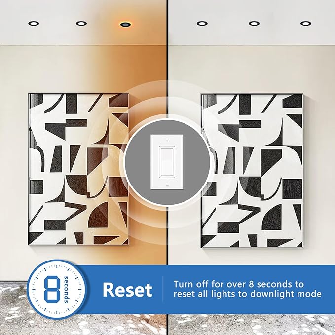 CycevSun 3 Inch Black Recessed Lights with Night Light, Dimmable & 5CCT Selectable Canless Downlight Wafer Outdoor Soffit, 6W, ETL, IC Rated, 12 Pack