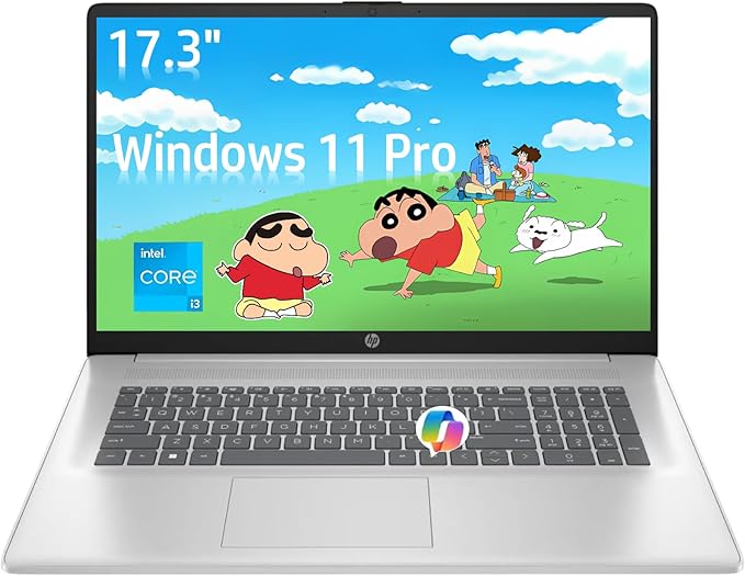 HP 17 Laptop, 17.3" HD+ Anti-Glare Display, Intel 8-Core i3, 32GB RAM, 1TB SSD, Windows 11 Pro, Copilot AI Key, Numeric Keypad, WiFi 6, w/Accessory