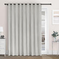 Macochico Extra Wide 100% Blackout Chenille Curtains 100" Wx102 L Thermal Curtains for Sliding Door Room Divider Living Room Bedroom Hotel White Blackout Curtains Grommet with Tieback 1 Panel