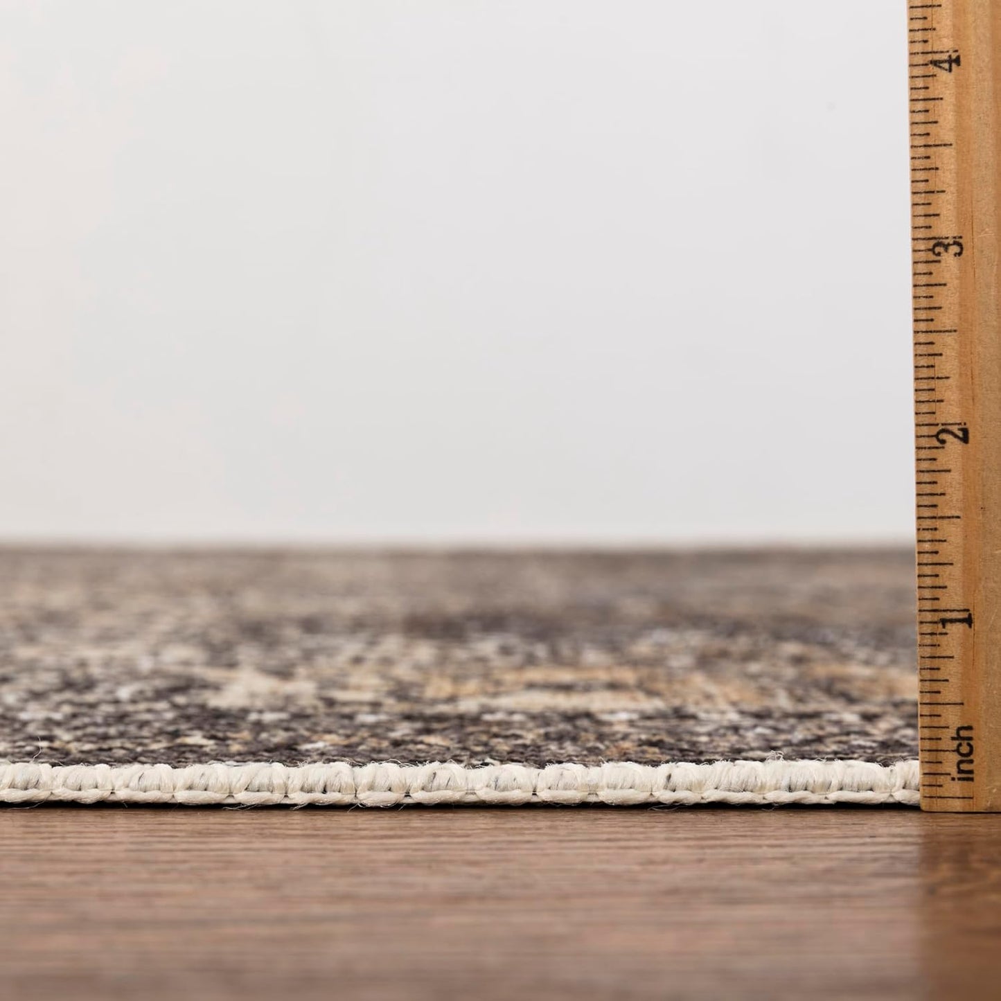 Keen Home Design 2x12 Rug - Machine Washable Runner Rug with Non-Slip Backing, Ideal for Hallway, Entryway, Kitchen, Laundry Room - Vintage, Easy Clean, Durable, Low Pile - (2'6" x 12')