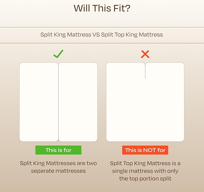 California Design Den Split King Sheets Sets for Adjustable Bed, Soft 800 Thread Count Sateen, 100% Cotton Set, Includes Twin XL Fitted Sheets - True Ivory