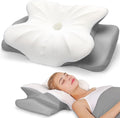 ASTARRY Cervical Pillow for Neck and Shoulder,Contour Memory Foam Pillow,Ergonomic Neck Support Pillow for Back,Side Stomach Sleepers with Pillowcase