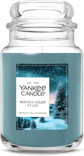 Yankee Candle Winter Night Stars Scented Candle, 22oz Large Jar with up to 150 Hour Burn Time, Giftable, Holidays