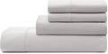 UGG Queen Sheet Set 4-Piece Luxury Cooling Sheets Deep Pockets Premium Bedding with 2 Pillow Shams Hypoallergenic Machine Washable Soft Lightweight Bed Set for Bedroom, Queen, Stone Grey (Hedi)