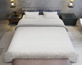 1000 TC Embroidered Duvet Cover King Size Set 100% Egyptian Cotton - Luxurious 1 Comforter Cover 2 Pillow Shams - 3 PC Quilt Cover Hotel Quality Long Staple Bedding (Silver & Black)