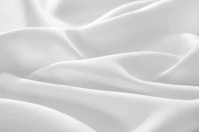 Linen World Cooling Bed Sheets Set King Size,100% Organically Grown Viscose Sheets,Deep Pocket Up to 16",4 Pieces Silky Soft,Breathable Bedding Sheets & Pillowcases(White,King)