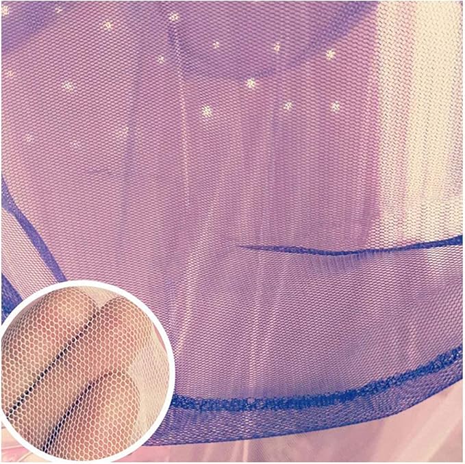 Mosquito Net Bed Canopy Curtains Princess Butterfly Reading Canopies for Girls Kids Single Twin Full Queen Size Beds, Pink and Purple