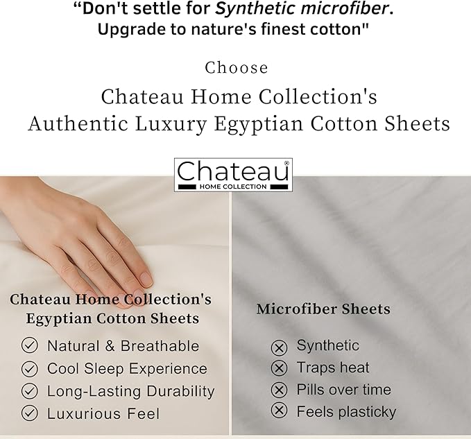 CHATEAU HOME COLLECTION 100% Egyptian Cotton King Size Sheets Set - 400 Thread Count Luxury Sateen Weave, Soft Breathable & Cooling, 15" King Sheets Deep Pocket-Blush