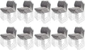40 Pack Stacking Chairs 1102LB Capacity Home Office Guest Chair Set with Sled Base,Modern Reception Chair for Kitchen,Waiting Room,Multi-Purpose Room,Break Room,Training,Cafeteria