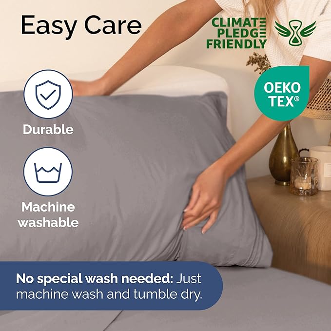 Thistle Twin Size 3 Piece Sheet Set - Extra Soft, Breathable & Cooling - Hotel Luxury Durable Bed Sheets - Deep Pockets, Easy-Fit & Wrinkle-Free - Purple Oeko-Tex