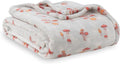 Berkshire Blanket-Classic Heavyweight Warm Soft Printed VelvetLoft® Plush Blanket, King Size Soft Fuzzy Blanket for Couch Sofa Bed, Mushroom Field Grey, 90in x 108in