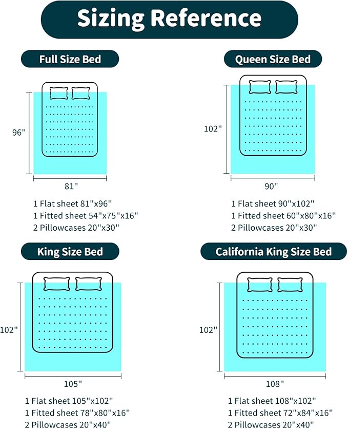 LBRO2M 1000 Thread Count Sheets 100% Egyptian Cotton Bedding Set Floral King Size Sheets 16 Inches Deep Pocket Bedding 4 Piece Sets (King, Field Flower)