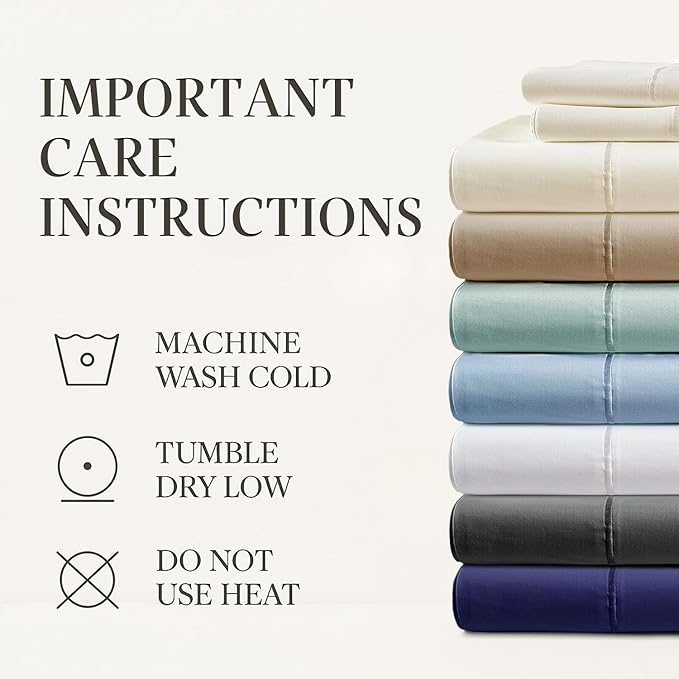 Hyde Lane Luxury 1000 Thread Count 100% Cotton Sheets | Very Soft & Thick - Fits Upto 20" Mattress | Sateen Weave Bed Sheets 18" Deep Pocket- 4 PC Sheet Set (Grey, California King)