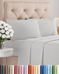 King Size 4 Piece Sheet Set - Comfy Breathable & Cooling Bed Sheets Set - Hotel Luxury Bedding for Women, Men, Kids, Teens, Boys & Girls - Deep Pockets, Soft, Wrinkle Free - Oeko-Tex - Grey Stripes 2