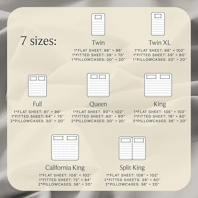 LuxClub 5 PC Split King Sheet Set, Deep Pockets Wrinkle Free Cooling Bed Sheets Hotel Bedding for Women, Men, Includes 1 Fitted Sheet, 1 Flat Sheet and 2 Pillowcases-Light Taupe