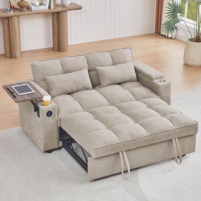 65" Loveseat Sofa, Modern Couches for Living Room,Corduroy Recliner, Dual armrest Storage Space, Integrated Spring Cushion, Solid Wood Frame, Built-in USB Charging Port