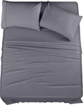 Utopia Bedding Full Sheet Set – 4 Piece Bed Sheets for Full Size Bed, Soft and Breathable Microfiber, Includes 1 Fitted Sheet, 1 Flat Sheet and 2 Pillowcases (Grey)